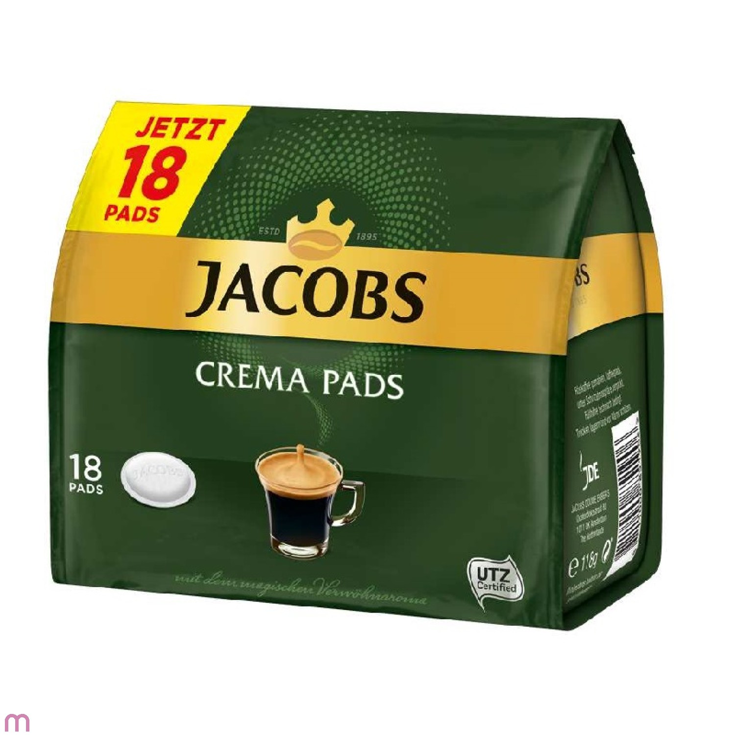 Jacobs Crema 18 Pads UTZ zertifiziert